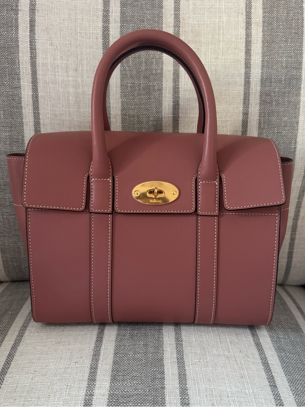 Pink Mulberry Bayswater Satchel with Strap